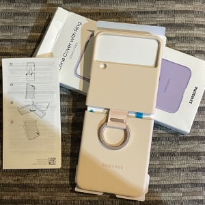 삼성 정품 갤럭시Z플립4 실리콘커버&링 핑크색(미사용제품)