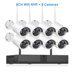 H.265 Wifi CCTV 시스템 1080P NVR 카메라 키트 P2P (4채널/8채널)
