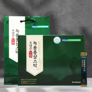 6년근 드림 녹용 홍삼 스틱 (15ml x 30포) + 선물용 쇼핑백